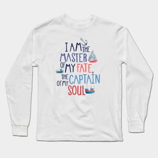 Nautical Inspirational Typography Long Sleeve T-Shirt